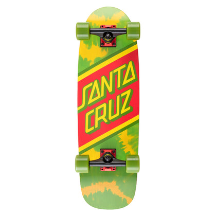 Santa Cruz Complete Rasta Green Tie Dye Street Skate - 8.79”